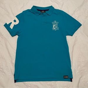 Mens small aqua kidrobot polo